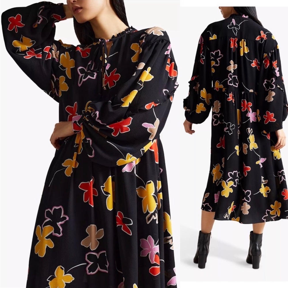 Ted Baker London Yviee Floral Midi Dress